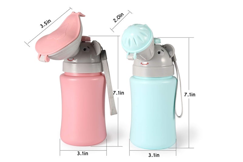 ONEDONE Travel Urinal Portable Potty Pee Cup for Kids Girls Urinal Emergency Toilet for Camping Car Travel and Kid Potty Pee Training Pee Bottle for Toddlers Kids Children Baby Girls(Pink) - Image 5
